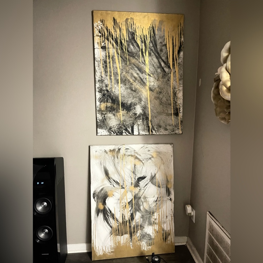 Hand Painted Abstract Canvas Painting